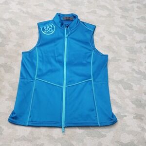 G/Force Vest Womens Medium Blue Full Zip Sleeveless Golf